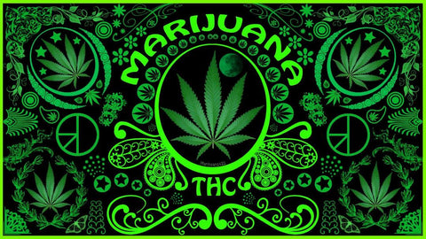 Marijuana THC Green Weed Bumper Sticker Made in USA