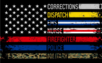 First Responders Multi Line USA 3'X5' Flag ROUGH TEX® 68D
