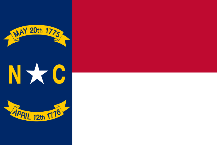 North Carolina 3'X5' Flag ROUGH TEX® 100D