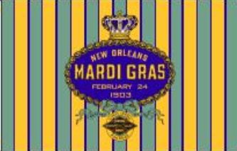 New Orleans Mardi Gras 1903 3'X5' Flag ROUGH TEX® 100D DBL Sided