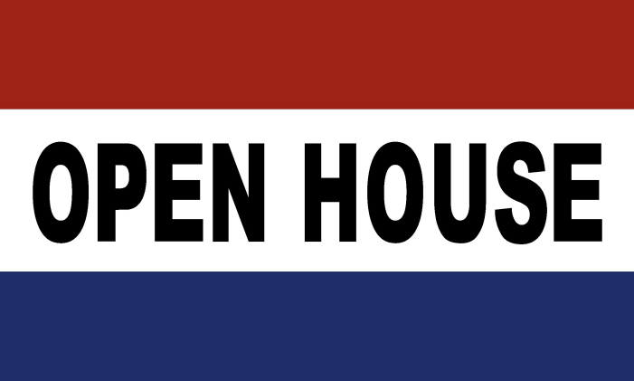 Open House 3'X5' Flag ROUGH TEX® 68D