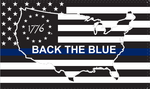 3'X5' 100D US POLICE MEMORIAL BETSY ROSS 1776 FLAG