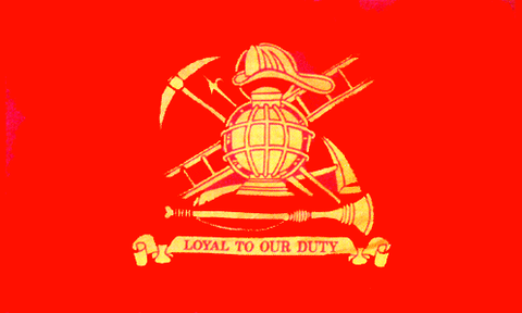 3'X5' 100D FIRE FIGHTER OFFICIAL FLAG DBL SIDED