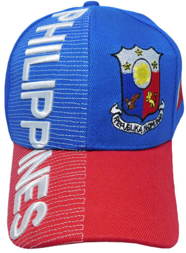 Philippines Blue and Red Embroidered Cap