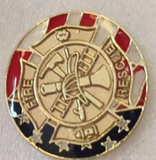 USA FIRE RESCUE -Cloisonne Hat & Lapel Pin