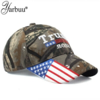 Trump 2024 Camo USA Brim - Cap