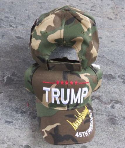 Trump 45th President Camo Gold Signature  - Cap