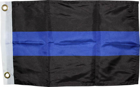 POLICE THIN BLUE LINE FLAG 3X5 POLY