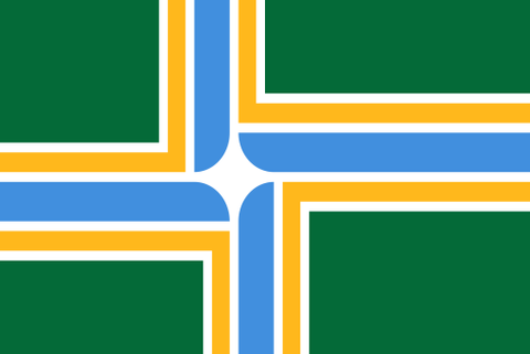 Portland Oregon 3'X5' Flag ROUGH TEX® 100D