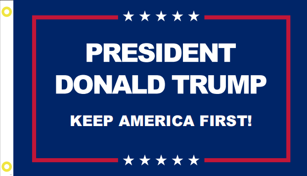President Donald Trump Keep America First 3'X5' Flag ROUGH TEX® 100D
