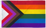 Progressive Rainbow Flag With Grommets 12''X18'' Rough Tex® 100D