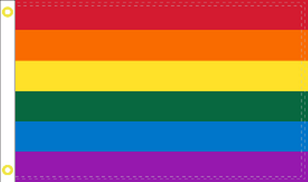 Rainbow 5'X8' Flag Rough Tex® 68D