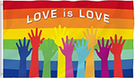 Rainbow Love Is Love 2'x3' Flag ROUGH TEX® 100D