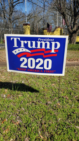 President Trump 2020 KAF Keep America First 14.5"X 23" inches plastic coated yard signs