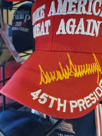 MAKE AMERICA GREAT AGAIN MAGA  RED CAP GOLD SIGNATURE TRUMP ORIGINAL MAGA HAT 22