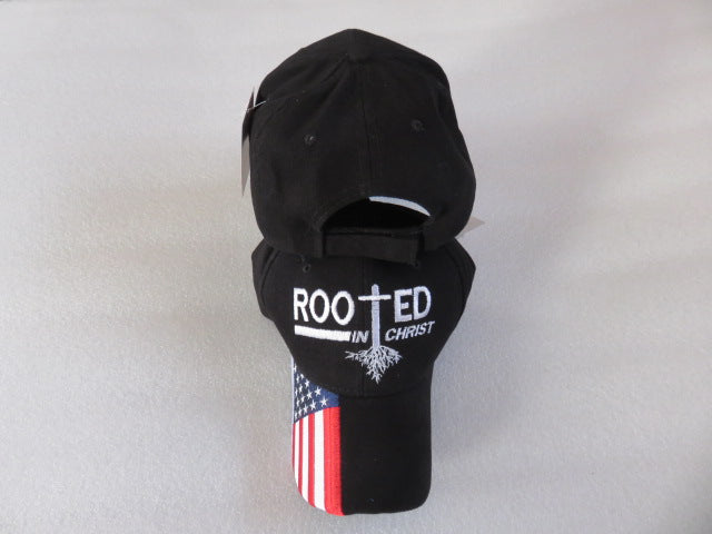 Rooted In Christ USA Black Cap