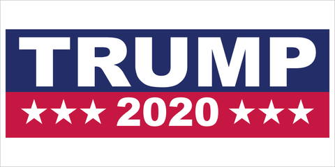 TRUMP 2020 BLUE & RED OFFICIAL BUMPER STICKERS PACK OF 50 WHOLESALE