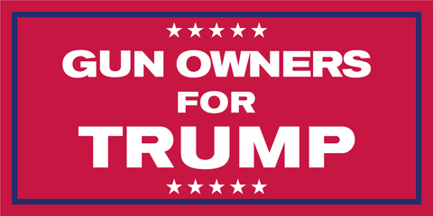 GUN OWNERS FOR TRUMP red Bumper Sticker