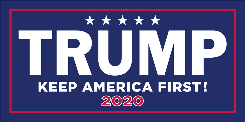 TRUMP KEEP AMERICA FIRST! 2020 OFFICIAL BUMPER STICKER PACK OF 50 WHOLESALE FULL COLOR