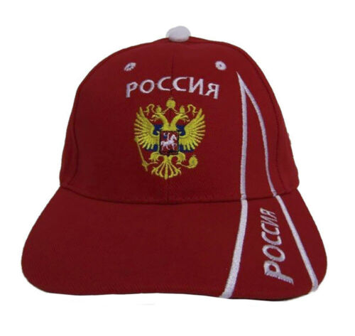 Russia Red Embroidered Cap