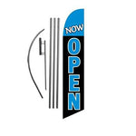 NOW OPEN BLUE SWOOPER FLAG