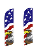 USA FLAG WITH EAGLE SWOOPER FLAG