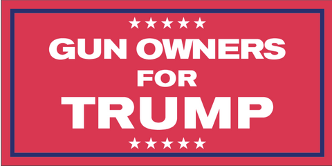 Gun Owners For Trump Red - Bumper Sticker