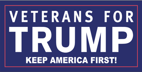 Veterans For Trump KAF Keep America First  - Bumper Sticker