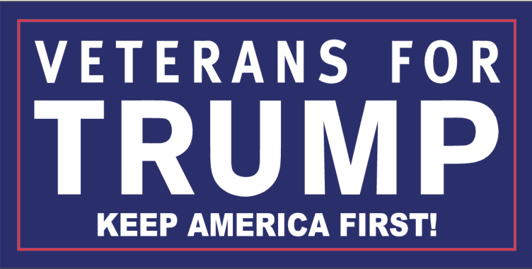 Veterans For Trump KAF Keep America First  - Bumper Sticker