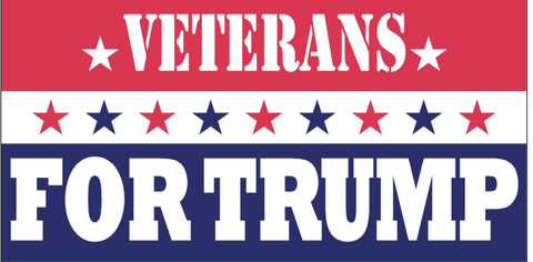 Veterans For Trump Red White And Blue -  Bumper Sticker