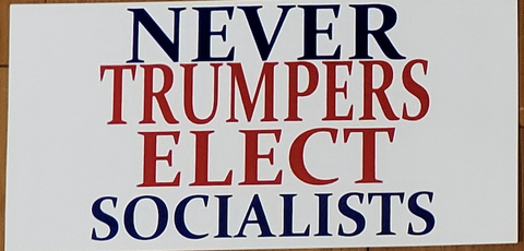 Never Trumpers Elect Socialists - Bumper Sticker