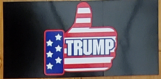 Stars And Stripes Thumbs Up Trump  - Bumper Sticker