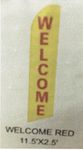 Welcome Red and Yellow Swooper Flag