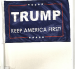 12 Assorted Trump Design Car Flags Starter Pack 12''X18''