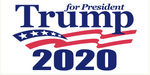 Trump For President 2020 White - Bumper Sticker