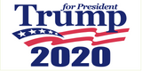 Trump For President 2020 White - Bumper Sticker