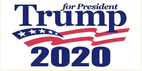 Trump For President 2020 White - Bumper Sticker