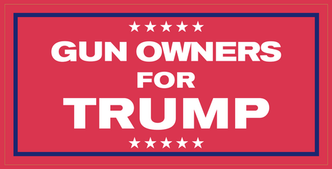 Gun Owners For Trump Red Flag- 3'X5' Rough Tex® 100D