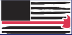 Red Firemen Axe USA - Bumper Sticker