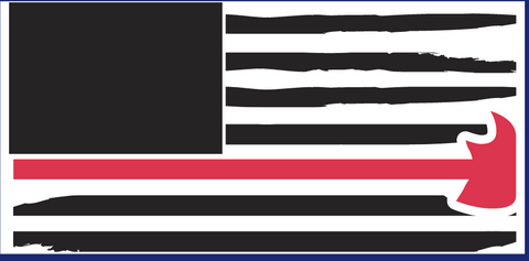 Red Firemen Axe USA - Bumper Sticker