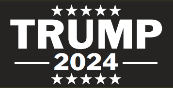 Trump 2024 Black Bumper Sticker