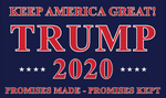 Trump Promises Made Promises Kept Blue 3'X5' Flag Rough Tex® 100D