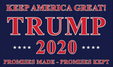 Trump Promises Made Promises Kept Blue 3'X5' Flag Rough Tex® 100D