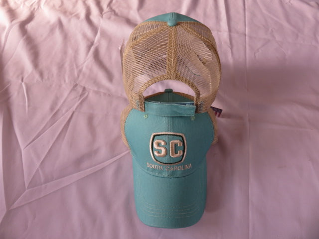 South Carolina Light Blue Denim Back Mesh Cap SC TRUCKER STYLE