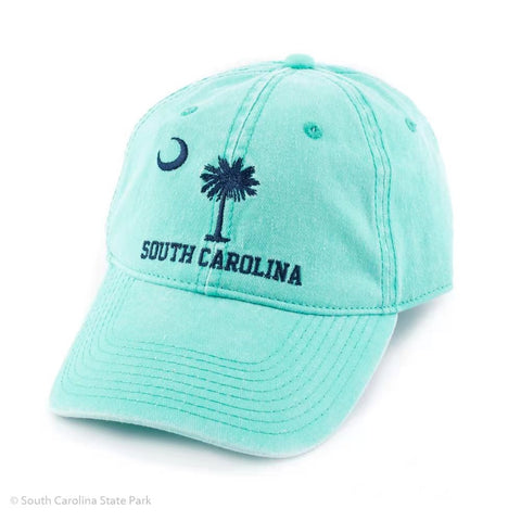 South Carolina Washed Lake Blue Cap SC Palmetto