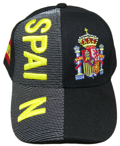 Spain Black Embroidered Cap