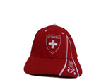 Switzerland Red Embroidered Cap