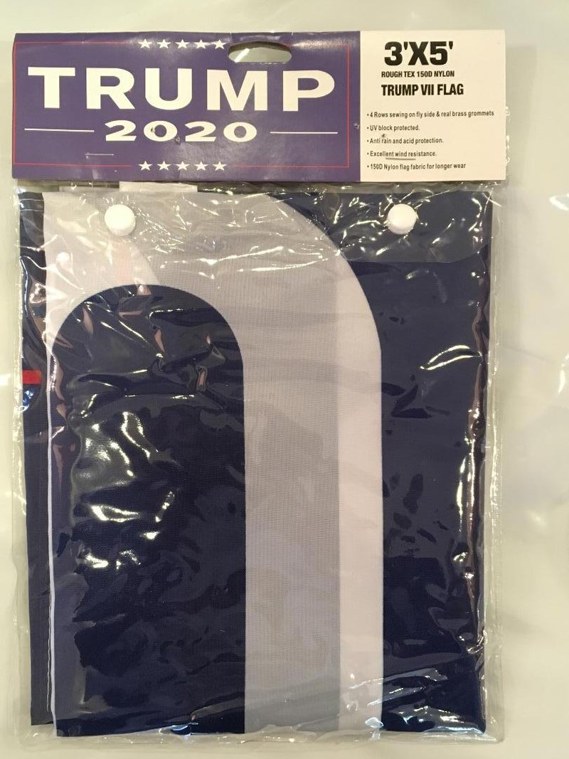 12 TRUMP VII 3'X5' 150D NYLON OFFICIAL FLAG 2020 BLUE FLAGS BY THE DOZEN WHOLESALE PER DESIGN!