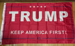 12 TRUMP KEEP AMERICA FIRST RED 45 FLAG 3'X5' FLAGS BY THE DOZEN WHOLESALE PER DESIGN!