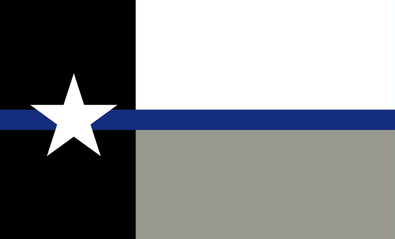 Texas Police Memorial 3'X5' Flag ROUGH TEX® 68D